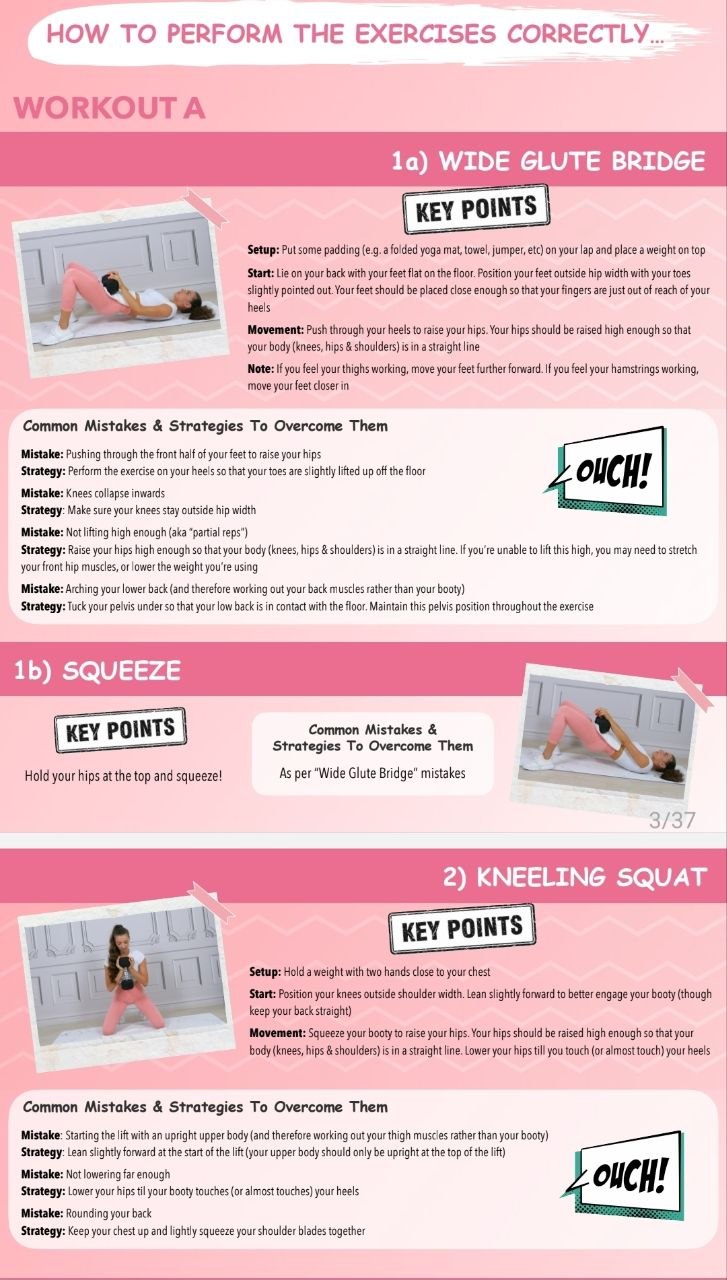 Screenshot del corso fitness